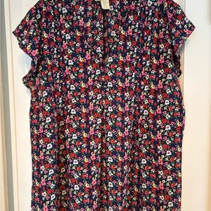 Cynthia Rowley Floral Blouse - Navy, Pink, White